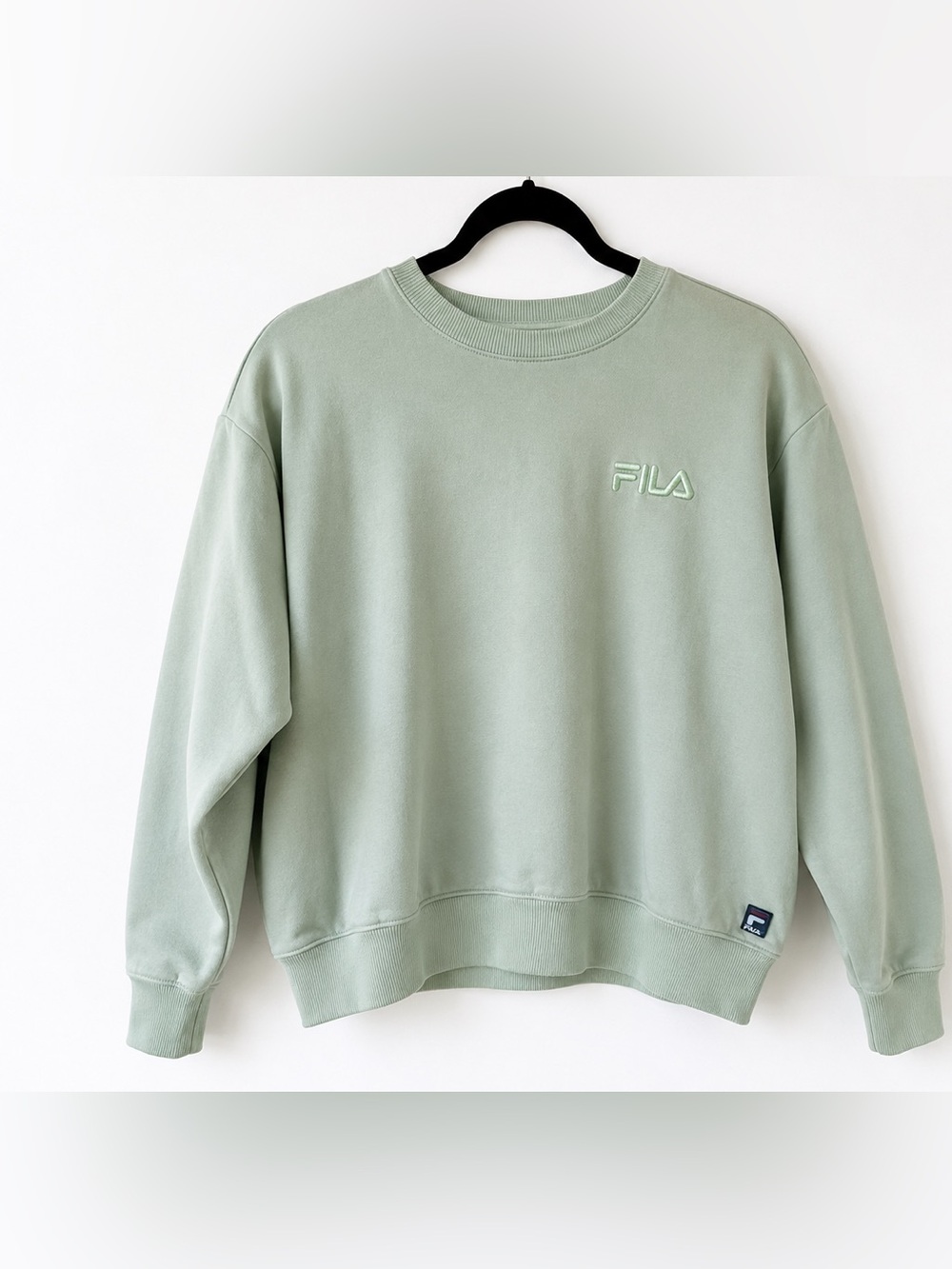 Y2K FILA Sage Green Crewneck Sweatshirt Pullover Size M